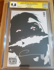 Batman/The Joker: The Deadly Duo #1 Jorge Fornes signed by Marc Silvestri CGC Signature Series 9.8